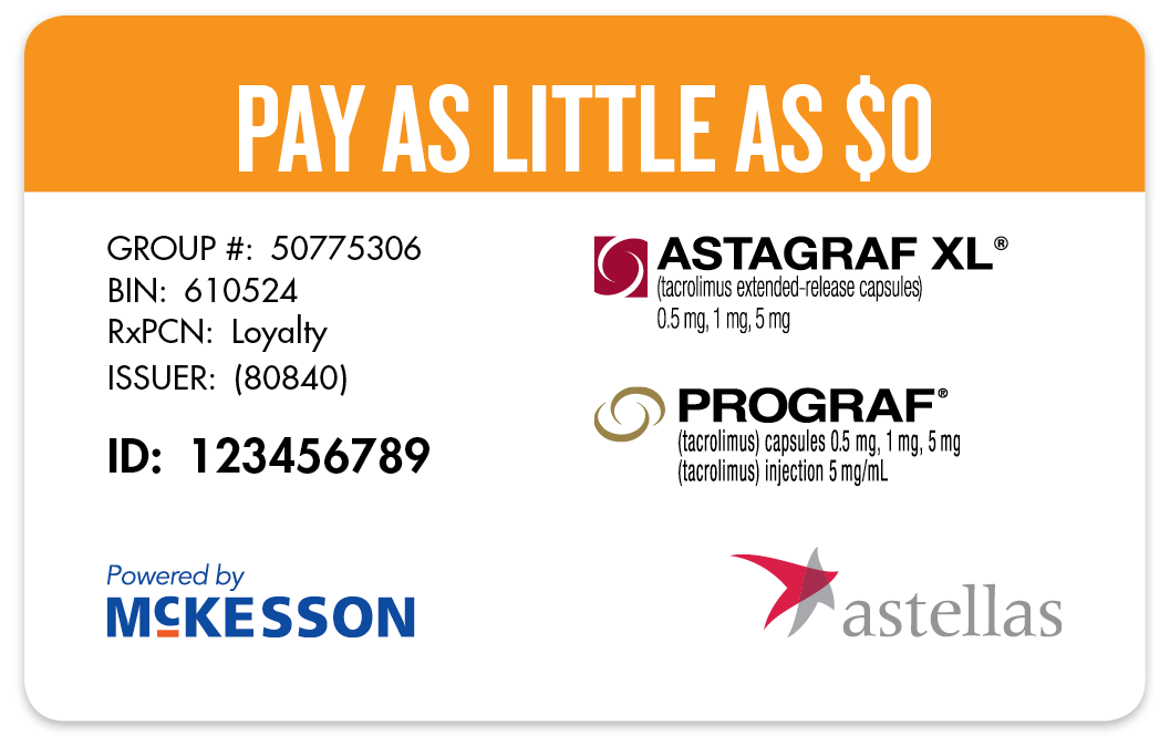 ASTAGRAF XL and PROGRAF copay card